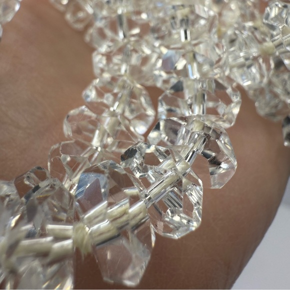 Art Deco Antique Crystal necklace (opera length) 24inches - Picture 4 of 10